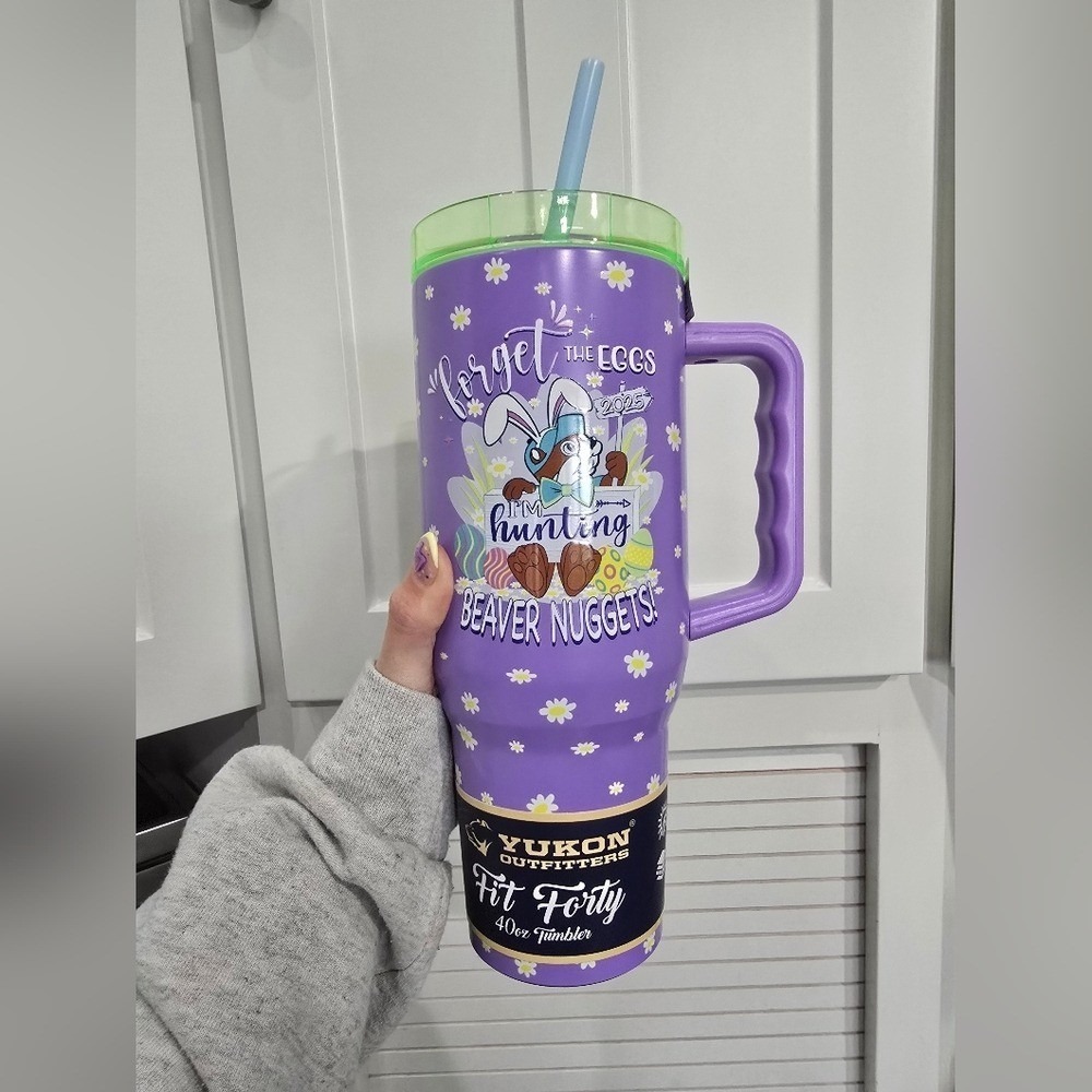 Buc-Ees 2025 Purple Easter Yukon Tumbler with Straw BRAND NEW